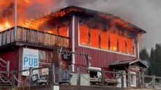 Stor brand på Borgagården i Borgafjäll –