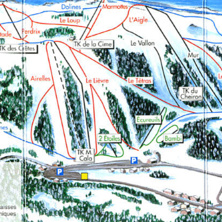 Pistkarta Gréolières les Neiges