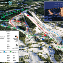 Pistkarta Hurdal Skisenter