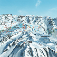 Pistkarta Grand Tourmalet - Barèges & La Mongie