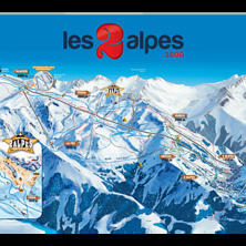 Pistkarta Les 2 Alpes