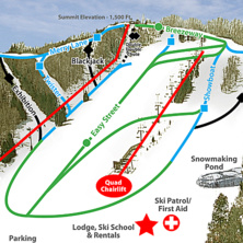 Pistkarta Mt. Crescent Ski Area