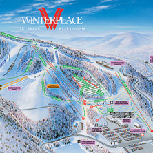 Pistkarta Winterplace Ski Resort
