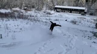 Face plant snöfattig landning Face plant snöfattig landning